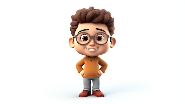 Leuke 3D jongen cartoon personage