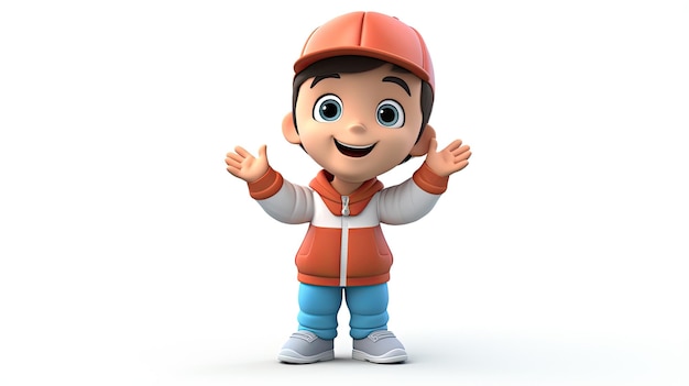 Leuke 3D jongen cartoon personage