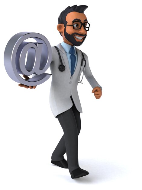 Leuke 3D tekenfilm Indiase dokter