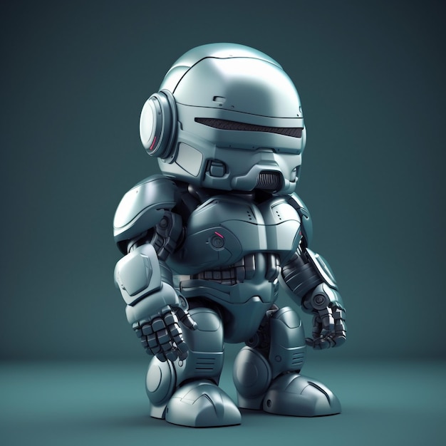 Leuke 3D-weergave van speelgoedkunst Robocop