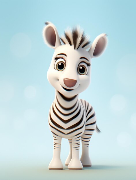 Foto leuke 3d-zebra.