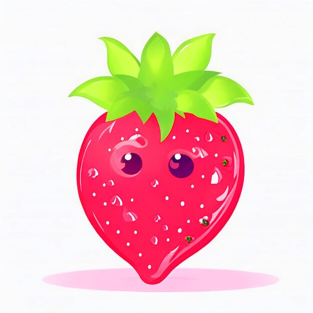 Leuke aardbeien illustratie vector stoker afbeelding downloaden