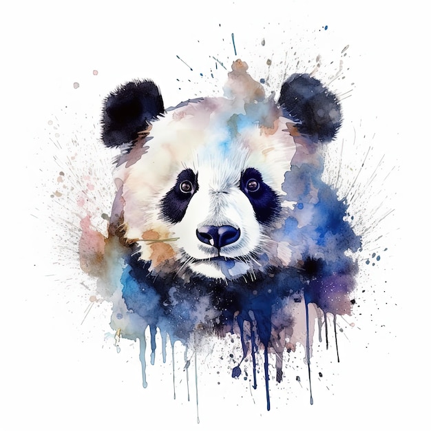 Leuke aquarel panda illustratie AI GenerativexA