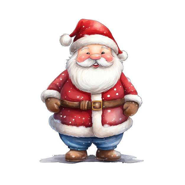 Leuke aquarel Santa Claus illustratie illustratie voor Kerstmis