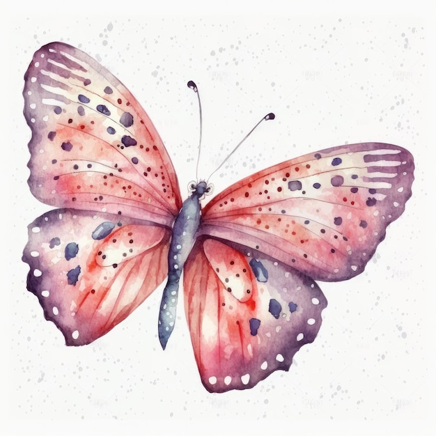 Leuke aquarel vlinder illustratie AI generatieve