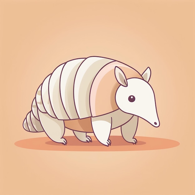 Leuke armadillo platte cartoon illustratie