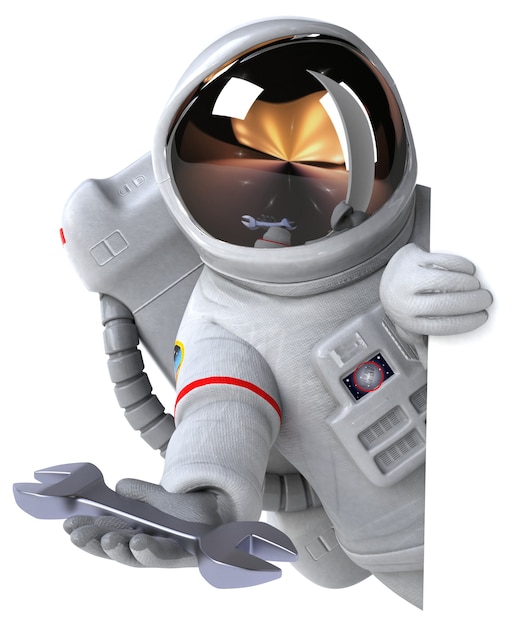 Leuke astronaut - 3d illustratie