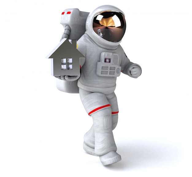 Leuke astronaut - 3d illustratie