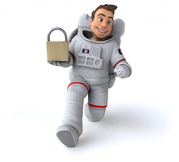 Leuke astronaut - 3d illustratie