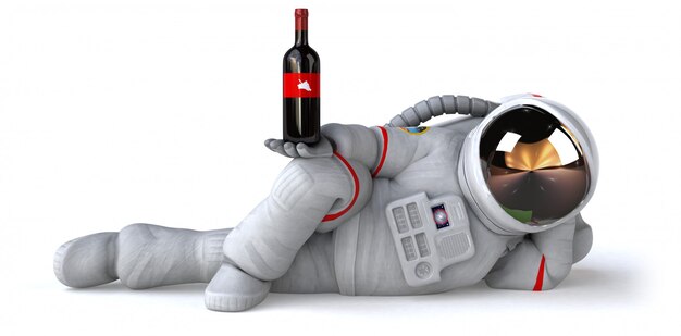 Leuke astronaut - 3d illustratie