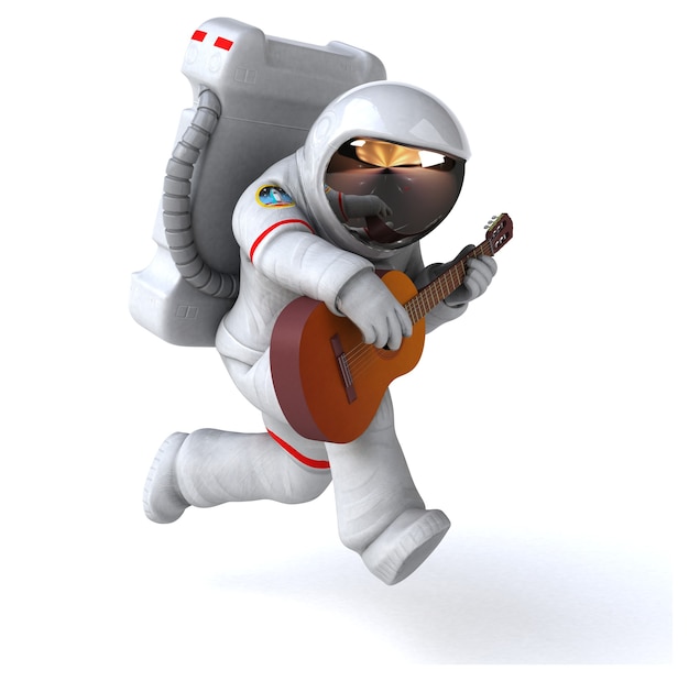 Leuke astronaut 3D illustratie