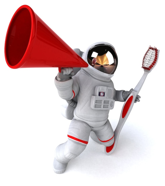 Leuke astronaut 3D illustratie