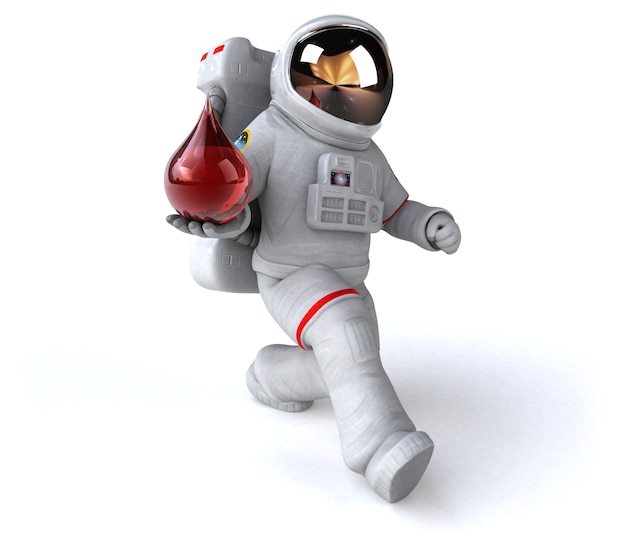 Foto leuke astronaut 3d illustratie