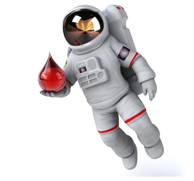 Leuke astronaut 3d illustratie