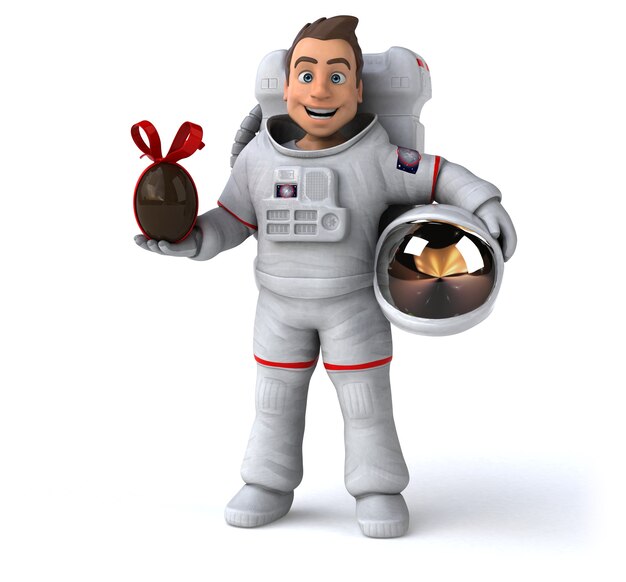 Leuke astronaut 3D illustratie