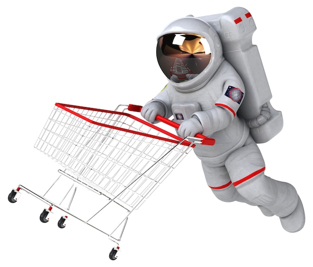 Leuke astronaut 3D illustratie