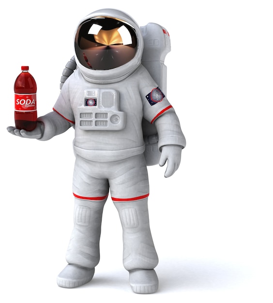 Leuke astronaut - 3D-personage