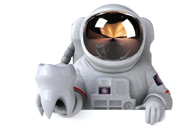 Leuke astronaut - 3D-rendering