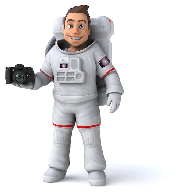 Leuke astronaut met camera