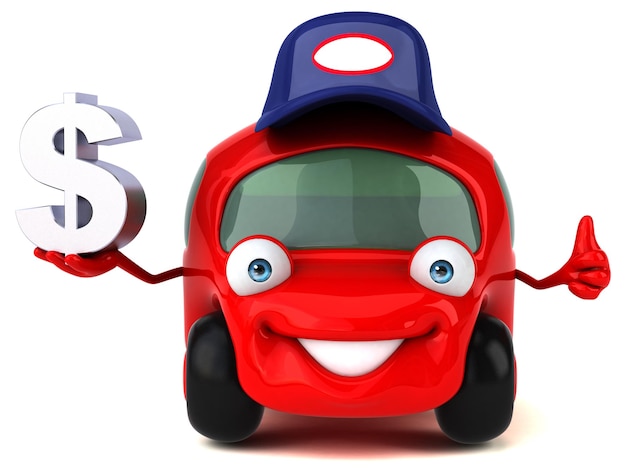 Leuke auto 3D illustratie