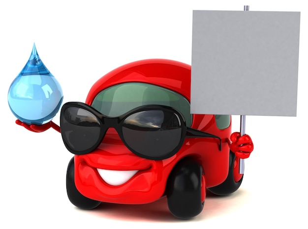 Leuke auto - 3d-personage