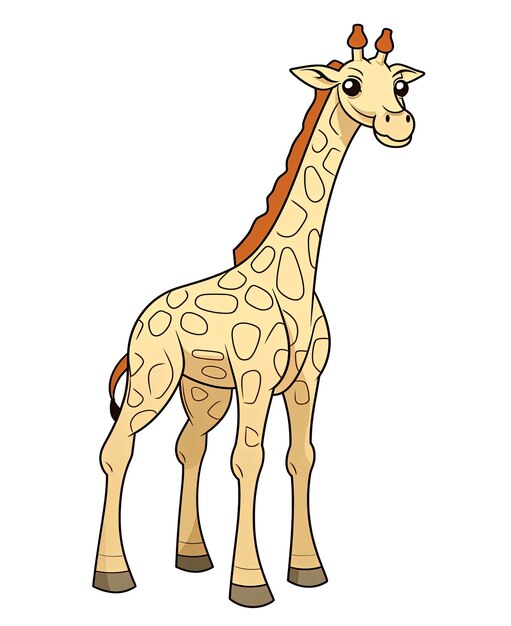 Leuke baby giraffe illustratie Karakter Cartoon Vector