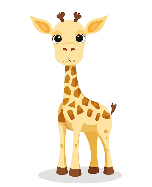 Foto leuke baby giraffe illustratie karakter cartoon vector