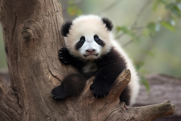 Leuke baby panda beer