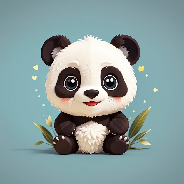 Leuke Baby Panda Verrassende Cartoon Vector Icon Illustratie