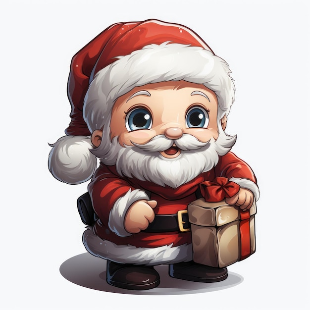 Leuke Baby Santa Claus Een 2D Clipart Meesterwerk in 4K resolutie Geen achtergrond als vector afbeelding