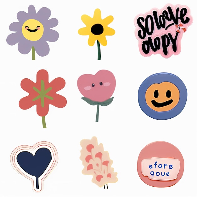 Foto leuke bloemen sticker