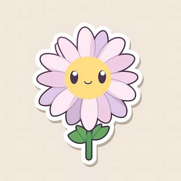 Leuke bloemen sticker