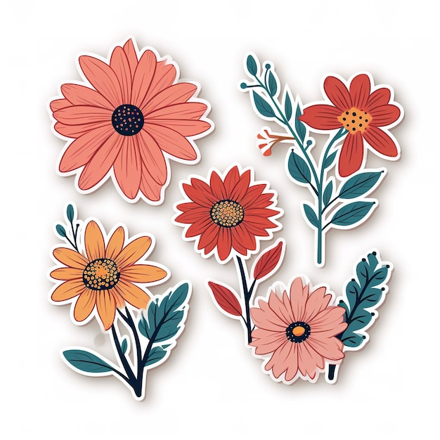 Foto leuke bloemen sticker