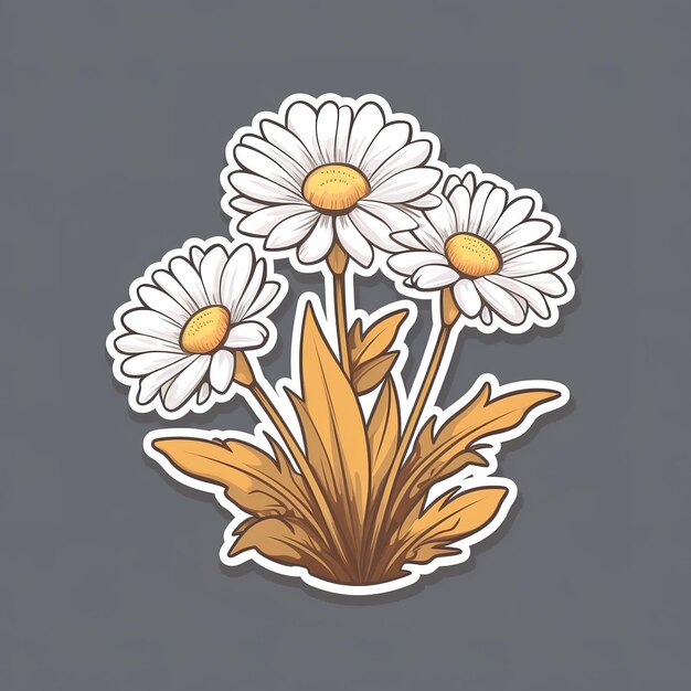 Leuke bloemen sticker