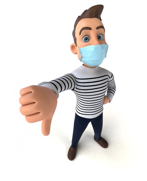 Leuke Bretonse man met een masker