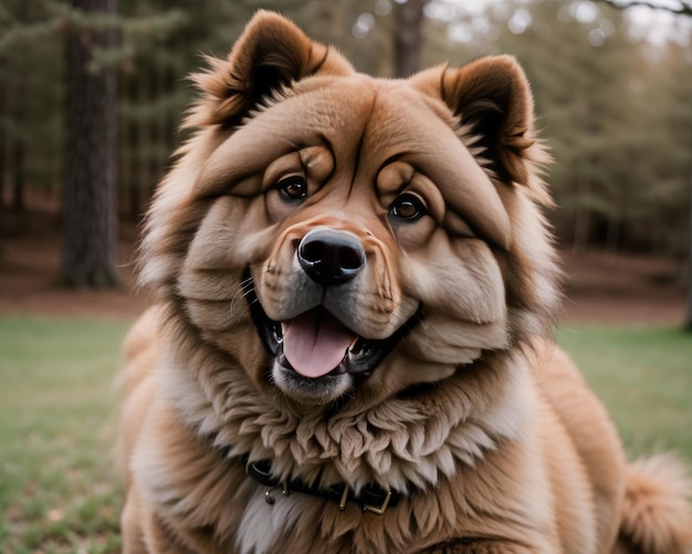 Leuke bruine hond chow chow Chinese hond