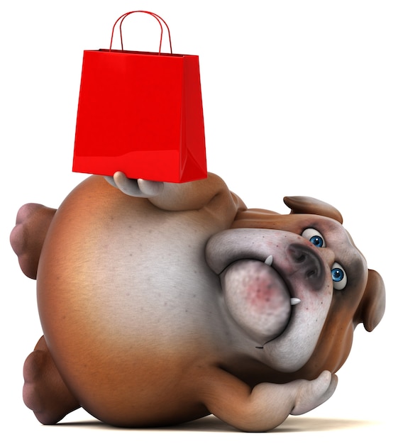 Leuke bulldog - 3D illustratie