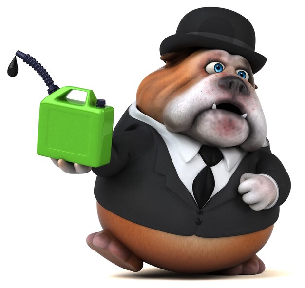 Leuke bulldog - 3D-personage