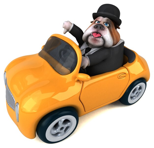 Leuke bulldog - 3D-personage