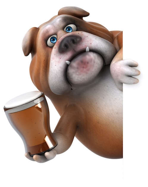 Leuke bulldog-animatie