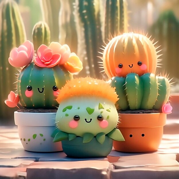 Leuke cactus op het generatieve ai