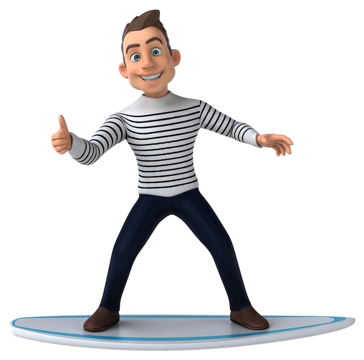Foto leuke cartoon casual karakter