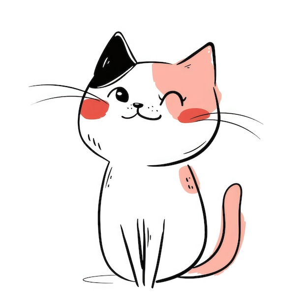 Leuke cartoon katten tekenstijl