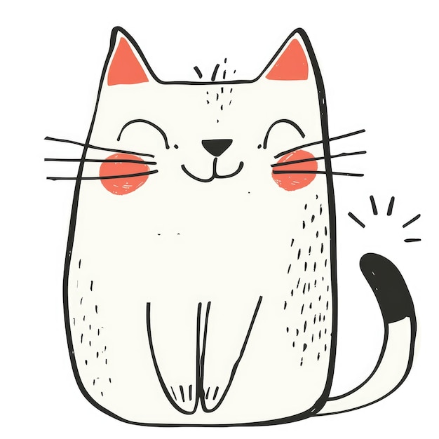 Leuke cartoon katten tekenstijl