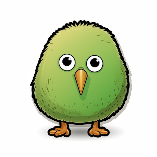 Leuke cartoon Kiwi Bird Vector Crossprocessed stijl