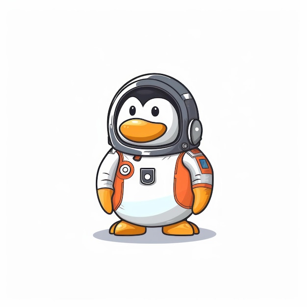 Leuke cartoon pinguïn Vector illustratie geïsoleerd op witte achtergrond