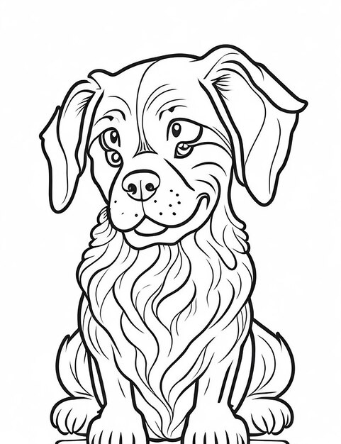 Leuke Cartoon puppy en hond Illustraton