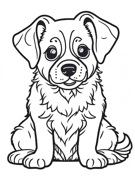 Leuke Cartoon puppy en hond Illustraton