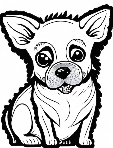 Leuke Cartoon puppy en hond Illustraton