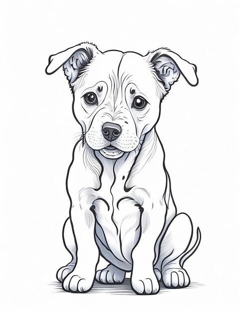 Leuke Cartoon puppy en hond Illustraton